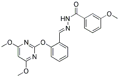 N-[1-AZA-2-[2-[(4,6-DIMETHOXYPYRIMIDIN-2-YL)OXY]PHENYL]ETHENYL]-3-METHOXYBENZAMIDE 结构式