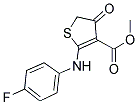 METHYL 2-[(4-FLUOROPHENYL)AMINO]-4-OXO-4,5-DIHYDROTHIOPHENE-3-CARBOXYLATE 结构式