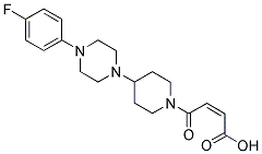 4-[4-(4-(4-FLUOROPHENYL)PIPERAZIN-1-YL)PIPERIDIN-1-YL]-4-OXOBUTEN-(2Z)-OIC ACID 结构式