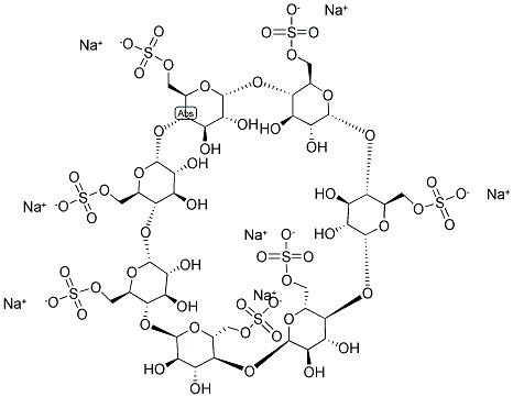 HEPTAKIS(6-O-SULFO)-(BETA)-CYCLODEXTRIN HEPTASODIUM SALT 结构式