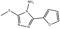 [3-(2-呋喃)-5-(甲巯基)-1,2,4-三唑-4-基]胺 结构式