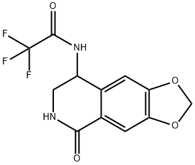 2,2,2-TRIFLUORO-N-(5-OXO-5,6,7,8-TETRAHYDRO[1,3]DIOXOLO[4,5-G]ISOQUINOLIN-8-YL)ACETAMIDE 结构式