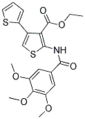 ETHYL 5'-(3,4,5-TRIMETHOXYBENZAMIDO)-2,3'-BITHIOPHENE-4'-CARBOXYLATE 结构式