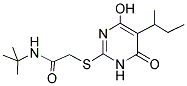 N-(TERT-BUTYL)-2-[(5-SEC-BUTYL-4-HYDROXY-6-OXO-1,6-DIHYDROPYRIMIDIN-2-YL)THIO]ACETAMIDE 结构式