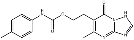 2-(5-METHYL-7-OXO-4,7-DIHYDRO[1,2,4]TRIAZOLO[1,5-A]PYRIMIDIN-6-YL)ETHYL N-(4-METHYLPHENYL)CARBAMATE 结构式