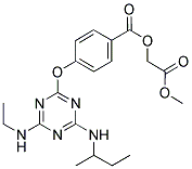 2-METHOXY-2-OXOETHYL 4-(4-(SEC-BUTYLAMINO)-6-(ETHYLAMINO)-1,3,5-TRIAZIN-2-YLOXY)BENZOATE 结构式