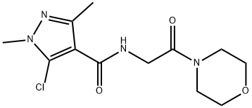 5-Chloro-1,3-dimethyl-N-(2-morpholino-2-oxoethyl)-1H-pyrazole-4-carboxamide 结构式