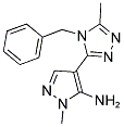 4-(4-Benzyl-5-methyl-4H-1,2,4-triazol-3-yl)-1-methyl-1H-pyrazol-5-amine 结构式