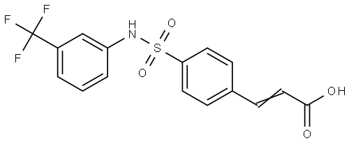 3-(4-(N-(3-(三氟甲基)苯基)氨磺酰基)苯基)丙烯酸 结构式