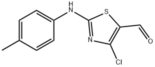 4-氯-2-[(4-甲基苯基)胺]-1,3-噻唑-5-甲醛 结构式