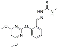 N-[1-AZA-2-[2-[(4,6-DIMETHOXYPYRIMIDIN-2-YL)OXY]PHENYL]ETHENYL]-N'-METHYLTHIOUREA 结构式