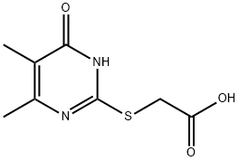 (4,5-DIMETHYL-6-OXO-1,6-DIHYDRO-PYRIMIDIN-2-YLSULFANYL)-ACETIC ACID 结构式