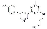 3-((6-[5-(4-METHOXYPHENYL)PYRIDIN-3-YL]-2-METHYLPYRIMIDIN-4-YL)AMINO)PROPAN-1-OL 结构式