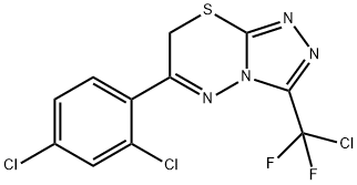 3-(氯二氟甲基)-6-(2,4-二氯苯基)-7H-[1,2,4]三唑并[3,4-B][1,3,4]噻二嗪 结构式