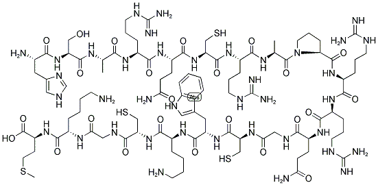 H-HIS-SER-ALA-ARG-GLN-CYS-ARG-ALA-PRO-ARG-ARG-GLN-GLY-CYS-TRP-LYS-CYS-GLY-LYS-MET-OH 结构式