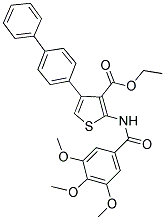 ETHYL 4-(BIPHENYL-4-YL)-2-(3,4,5-TRIMETHOXYBENZAMIDO)THIOPHENE-3-CARBOXYLATE 结构式