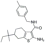 2-氨基-6-叔-戊基-N-(4-甲苄基)-4,5,6,7-四氢苯并噻吩-3-甲酰胺 结构式