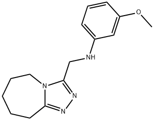 3-甲氧基-N-{5H,6H,7H,8H,9H-[1,2,4]三唑并[4,3-A]氮杂-3-基甲基}苯胺 结构式