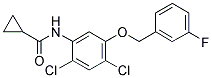 N-(2,4-DICHLORO-5-[(3-FLUOROBENZYL)OXY]PHENYL)CYCLOPROPANECARBOXAMIDE 结构式