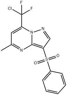 7-[CHLORO(DIFLUORO)METHYL]-5-METHYL-3-(PHENYLSULFONYL)PYRAZOLO[1,5-A]PYRIMIDINE 结构式