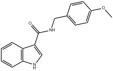 N-(4-METHOXYBENZYL)-1H-INDOLE-3-CARBOXAMIDE 结构式