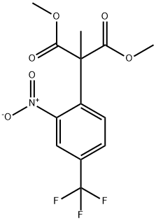 DIMETHYL 2-METHYL-2-[2-NITRO-4-(TRIFLUOROMETHYL)PHENYL]MALONATE 结构式