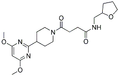 4-[4-(4,6-DIMETHOXYPYRIMIDIN-2-YL)PIPERIDIN-1-YL]-4-OXO-N-TETRAHYDROFURFURYLBUTANAMIDE 结构式