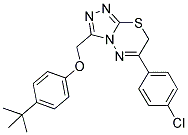 3-[(4-TERT-BUTYLPHENOXY)METHYL]-6-(4-CHLOROPHENYL)-7H-[1,2,4]TRIAZOLO[3,4-B][1,3,4]THIADIAZINE 结构式