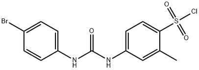 4-(3-(4-溴苯基)脲基)-2-甲基苯磺酰氯 结构式