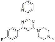 4-(4-FLUOROPHENYL)-6-(4-METHYLPIPERAZIN-1-YL)-2-PYRIDIN-2-YLPYRIMIDINE 结构式