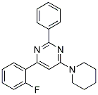 4-(2-FLUOROPHENYL)-2-PHENYL-6-PIPERIDIN-1-YLPYRIMIDINE 结构式