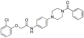 N-(4-(4-BENZOYLPIPERAZIN-1-YL)PHENYL)-2-(2-CHLOROPHENOXY)ACETAMIDE 结构式