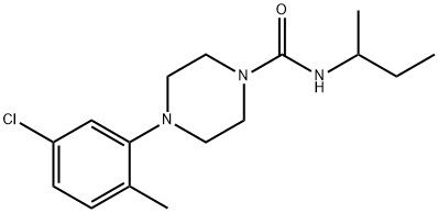 (4-(5-CHLORO-2-METHYLPHENYL)PIPERAZINYL)-N-(METHYLPROPYL)FORMAMIDE 结构式