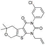 1-ALLYL-3-(3-CHLOROPHENYL)-6,6-DIMETHYL-1,5,6,8-TETRAHYDRO-2H-PYRANO[4',3':4,5]THIENO[2,3-D]PYRIMIDINE-2,4(3H)-DIONE 结构式