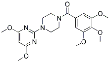 1-(4,6-DIMETHOXYPYRIMIDIN-2-YL)-4-(3,4,5-TRIMETHOXYBENZOYL)PIPERAZINE 结构式
