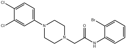 N-(2-BROMOPHENYL)-2-[4-(3,4-DICHLOROPHENYL)PIPERAZINO]ACETAMIDE 结构式