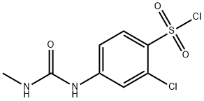 2-氯-4-(3-甲基脲基)苯磺酰氯 结构式