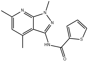 N-(1,4,6-TRIMETHYL-1H-PYRAZOLO[3,4-B]PYRIDIN-3-YL)-2-THIOPHENECARBOXAMIDE 结构式