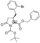 (4R)-BOC-4-(2-BROMOBENZYL)-PYR-OBZL 结构式