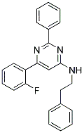 6-(2-FLUOROPHENYL)-2-PHENYL-N-(2-PHENYLETHYL)PYRIMIDIN-4-AMINE 结构式