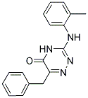 6-BENZYL-3-O-TOLYLAMINO-4H-[1,2,4]TRIAZIN-5-ONE 结构式
