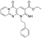 ETHYL 2-IMINO-5-OXO-1-(2-PHENYLETHYL)-1,5-DIHYDRO-2H-DIPYRIDO[1,2-A:2',3'-D]PYRIMIDINE-3-CARBOXYLATE 结构式