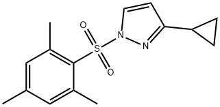 3-Cyclopropyl-1-(mesitylsulfonyl)-1H-pyrazole 结构式