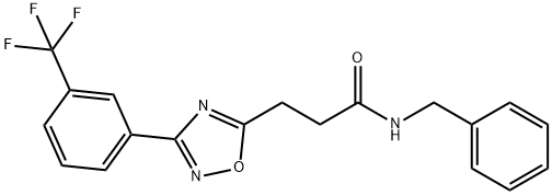 N-BENZYL-3-(3-[3-(TRIFLUOROMETHYL)PHENYL]-1,2,4-OXADIAZOL-5-YL)PROPANAMIDE 结构式