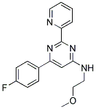 6-(4-FLUOROPHENYL)-N-(2-METHOXYETHYL)-2-PYRIDIN-2-YLPYRIMIDIN-4-AMINE 结构式