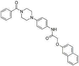 N-(4-(4-BENZOYLPIPERAZIN-1-YL)PHENYL)-2-(NAPHTHALEN-2-YLOXY)ACETAMIDE 结构式