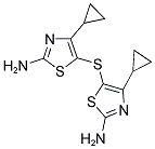 5-[(2-AMINO-4-CYCLOPROPYL-1,3-THIAZOL-5-YL)SULFANYL]-4-CYCLOPROPYL-1,3-THIAZOL-2-AMINE 结构式