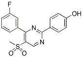 4-[4-(3-FLUOROPHENYL)-5-(METHYLSULPHONYL)PYRIMIDIN-2-YL]PHENOL 结构式