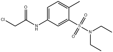 2-CHLORO-N-(3-DIETHYLSULFAMOYL-4-METHYL-PHENYL)-ACETAMIDE 结构式