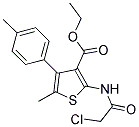 2-(2-CHLORO-ACETYLAMINO)-5-METHYL-4-P-TOLYL-THIOPHENE-3-CARBOXYLIC ACID ETHYL ESTER 结构式